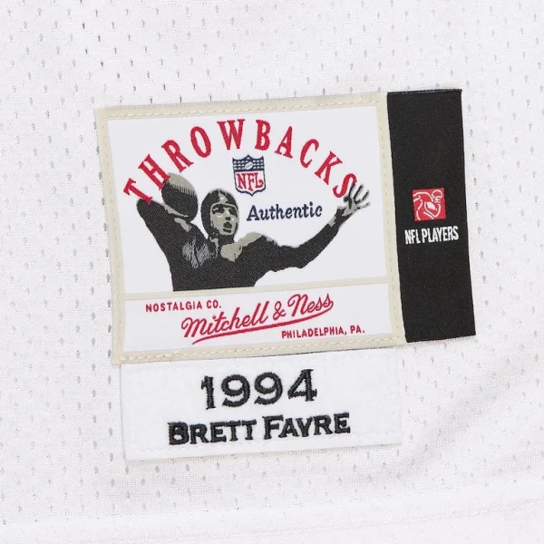 Brett favre green bay packers 1994 mitchell ness authentic throwback retired player jersey White 52