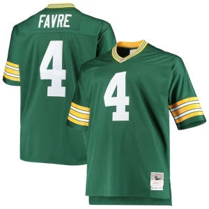 Brett favre green bay packers mitchell ness big tall 1996 retired player replica jersey Green