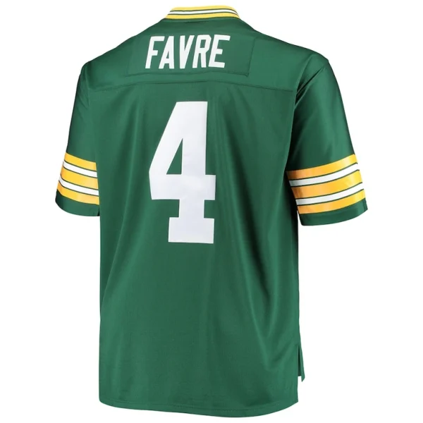 Brett favre green bay packers mitchell ness big tall 1996 retired player replica jersey Green 4XB