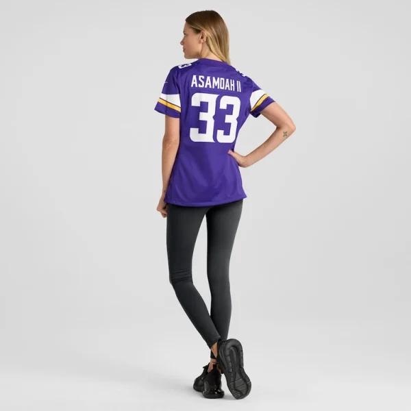 Brian asamoah minnesota vikings nike womens player game jersey Purple 2XL