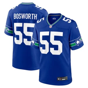 Brian bosworth seattle seahawks nike throwback retired player game jersey Royal