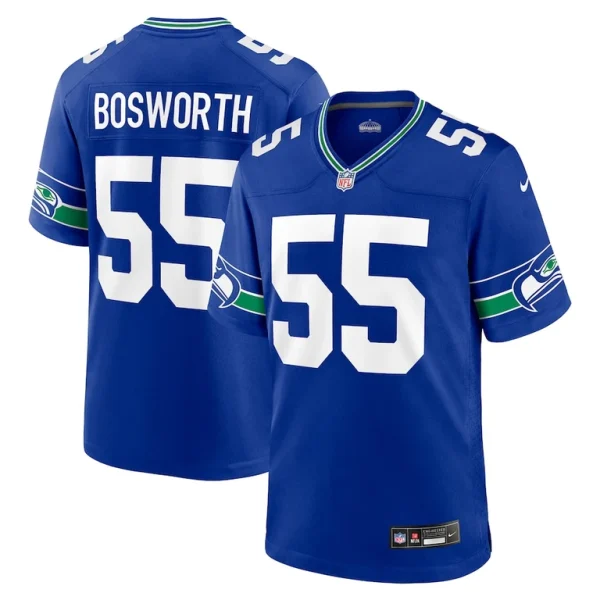 Brian bosworth seattle seahawks nike throwback retired player game jersey Royal