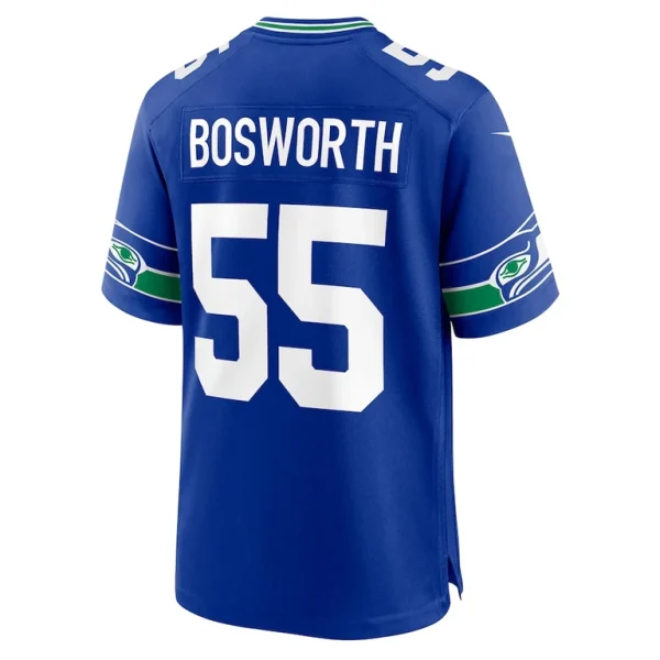 Brian bosworth seattle seahawks nike throwback retired player game jersey Royal L