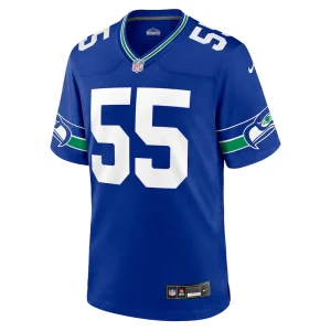 Brian bosworth seattle seahawks nike throwback retired player game jersey Royal M