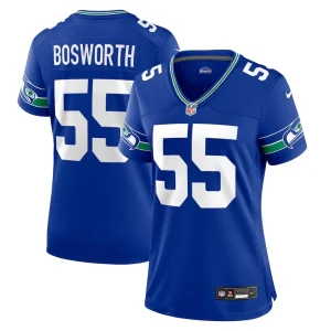 Brian bosworth seattle seahawks nike womens throwback retired player game jersey Royal