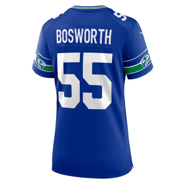 Brian bosworth seattle seahawks nike womens throwback retired player game jersey Royal L