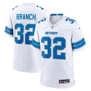 Brian branch detroit lions nike white game jersey White