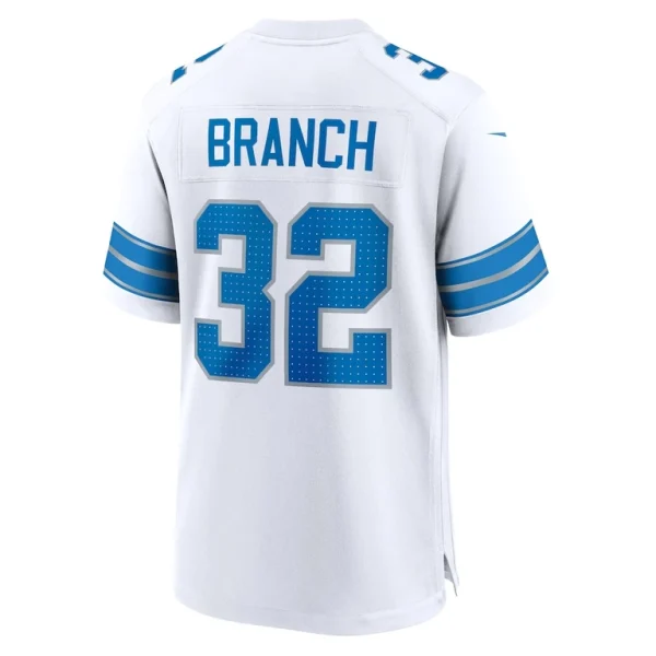 Brian branch detroit lions nike white game jersey White L
