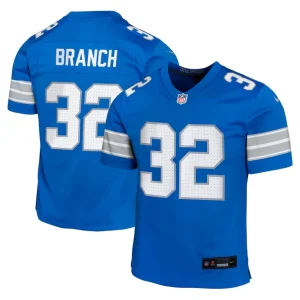 Brian branch detroit lions nike youth team player game jersey Blue