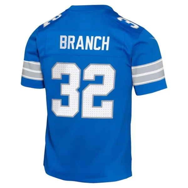 Brian branch detroit lions nike youth team player game jersey Blue Yth L