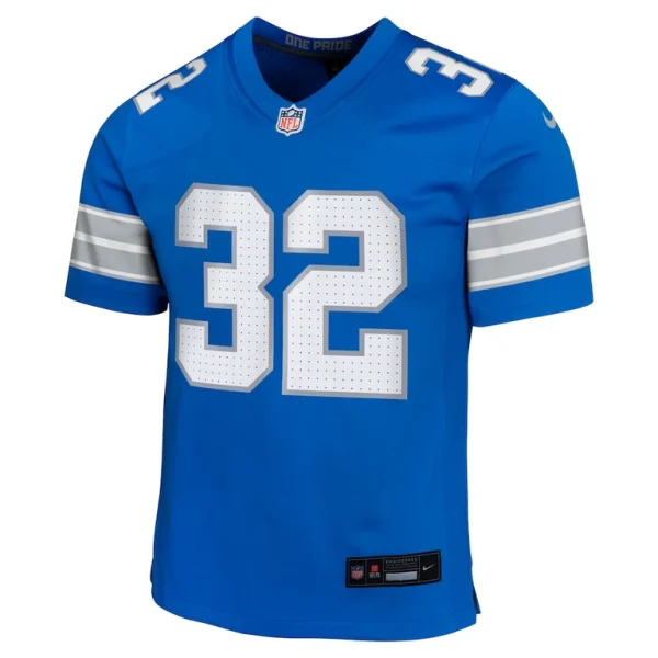 Brian branch detroit lions nike youth team player game jersey Blue Yth M