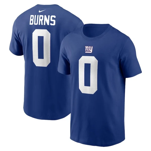 Brian burns new york giants nike player name number t shirt Royal