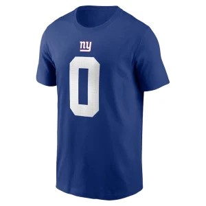 Brian burns new york giants nike player name number t shirt Royal M