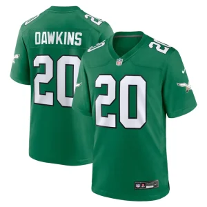 Brian dawkins philadelphia eagles nike alternate retired player game jersey Kelly green