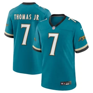 Brian thomas jr. jacksonville jaguars nike prowler throwback player game jersey Teal