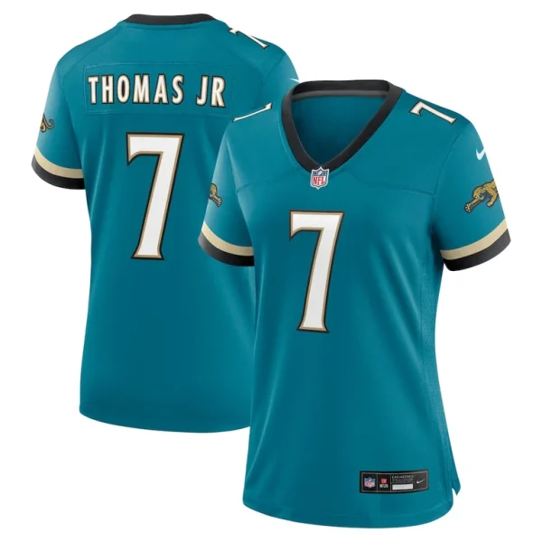 Brian thomas jr. jacksonville jaguars nike womens prowler throwback game jersey Teal