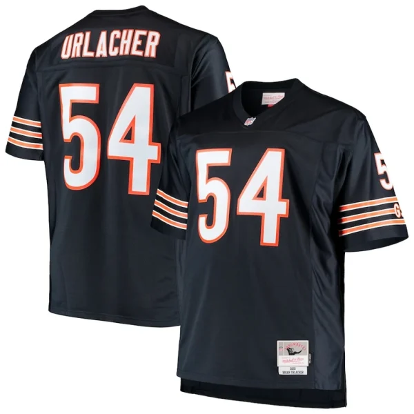 Brian urlacher chicago bears mitchell ness big tall 2001 retired player replica jersey Navy