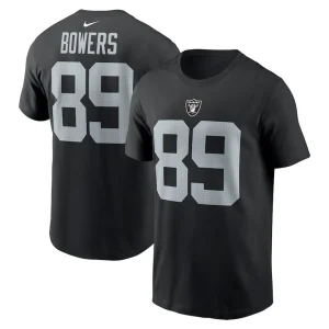 Brock bowers las vegas raiders nike name number t shirt Black