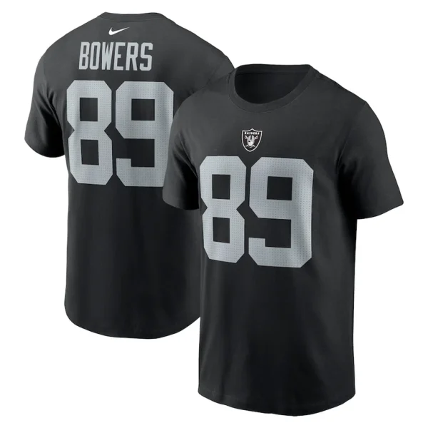 Brock bowers las vegas raiders nike name number t shirt Black