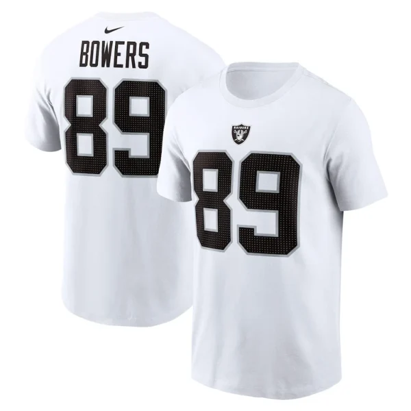 Brock bowers las vegas raiders nike name number t shirt White