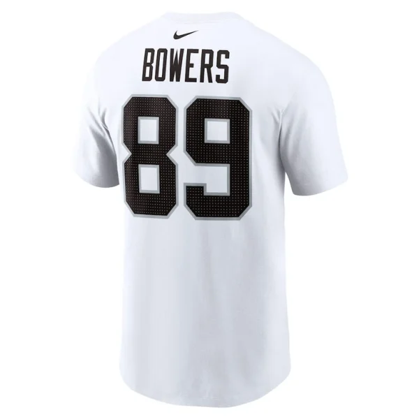 Brock bowers las vegas raiders nike name number t shirt White L