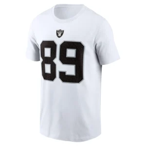 Brock bowers las vegas raiders nike name number t shirt White M