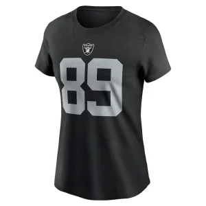 Brock bowers las vegas raiders nike womens player name number t shirt Black M