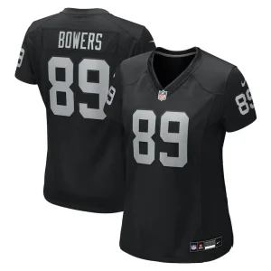 Brock bowers las vegas raiders nike womens team game jersey Black