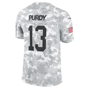 Brock purdy san francisco 49ers nike 2024 salute to service limited jersey Arctic camo L