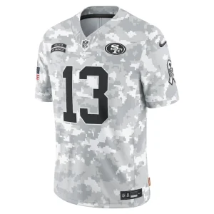 Brock purdy san francisco 49ers nike 2024 salute to service limited jersey Arctic camo M