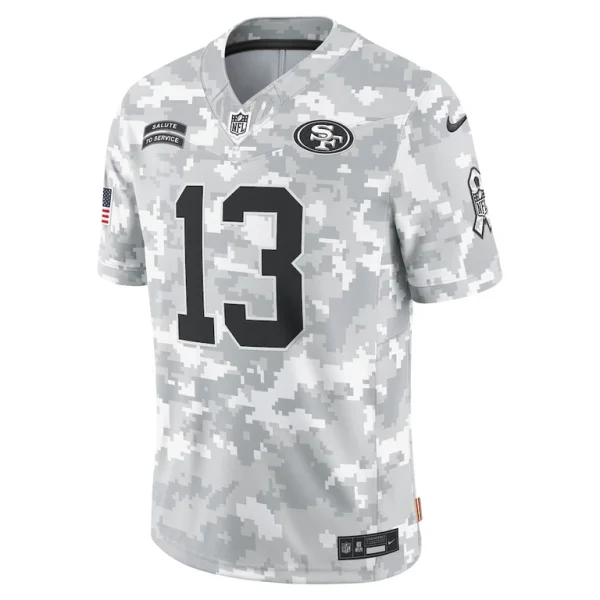 Brock purdy san francisco 49ers nike 2024 salute to service limited jersey Arctic camo M