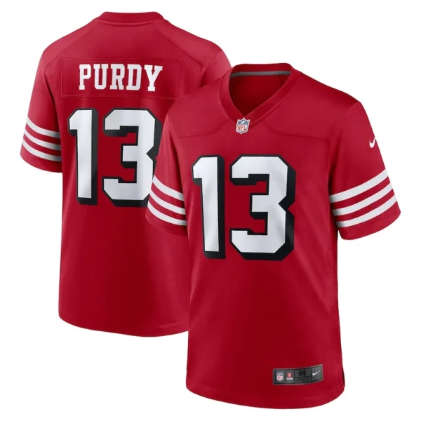 Brock purdy san francisco 49ers nike alternate game player jersey Scarlet