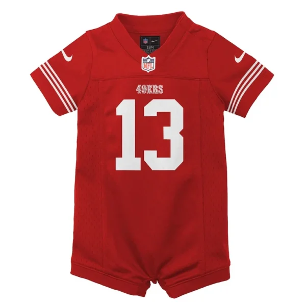 Brock purdy san francisco 49ers nike newborn infant game romper jersey Scarlet 3 6 MO