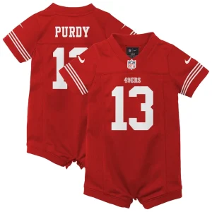 Brock purdy san francisco 49ers nike newborn infant game romper jersey Scarlet