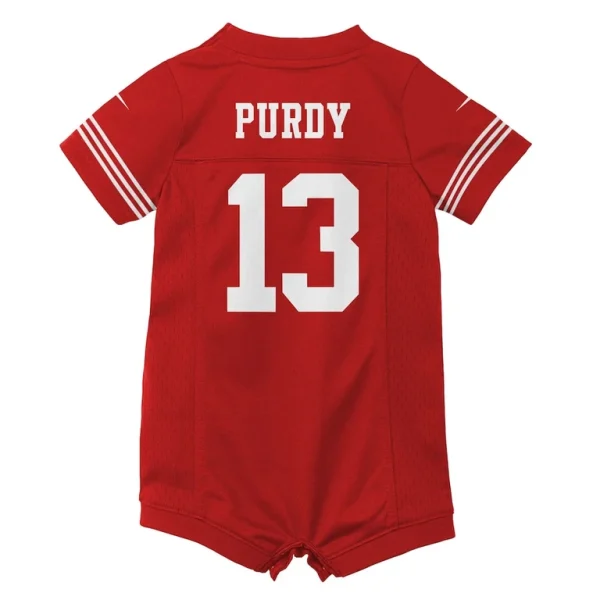 Brock purdy san francisco 49ers nike newborn infant game romper jersey Scarlet 6 9 MO