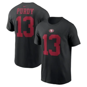 Brock purdy san francisco 49ers nike player name number t shirt Black