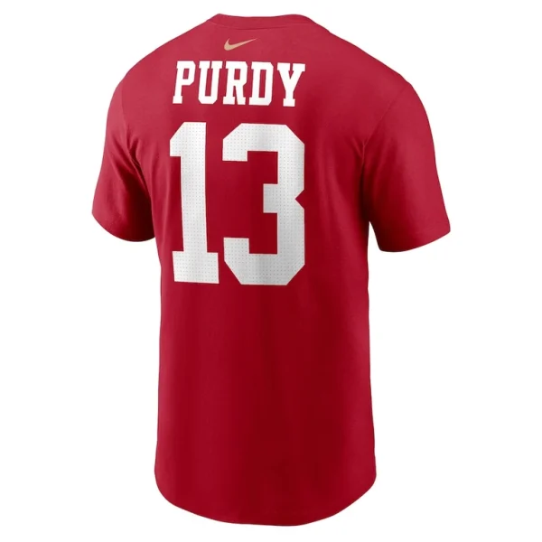 Brock purdy san francisco 49ers nike player name number t shirt Scarlet L