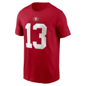 Brock purdy san francisco 49ers nike player name number t shirt Scarlet M