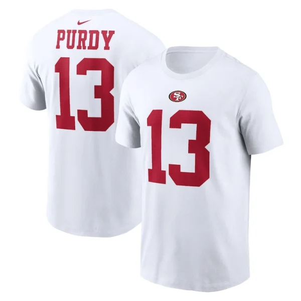 Brock purdy san francisco 49ers nike player name number t shirt White