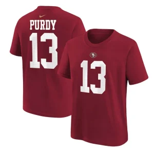 Brock purdy san francisco 49ers nike preschool player name number t shirt Scarlet