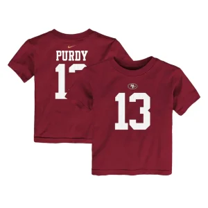 Brock purdy san francisco 49ers nike toddler player name number t shirt Scarlet
