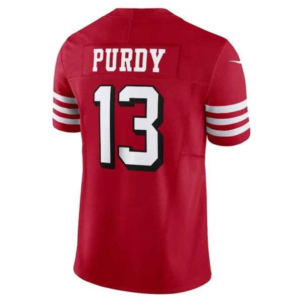 Brock purdy san francisco 49ers nike vapor f.u.s.e. limited jersey Scarlet L