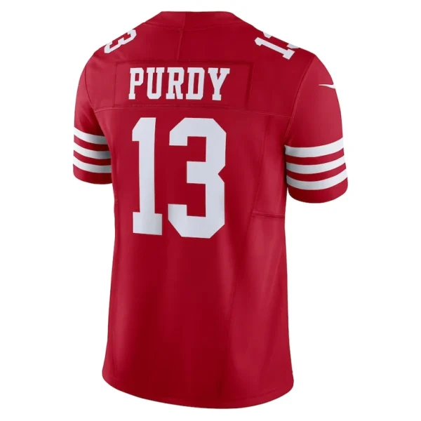Brock purdy san francisco 49ers nike vapor f.u.s.e. limited jersey Scarlet L