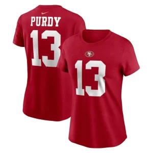 Brock purdy san francisco 49ers nike womens player name number t shirt Scarlet