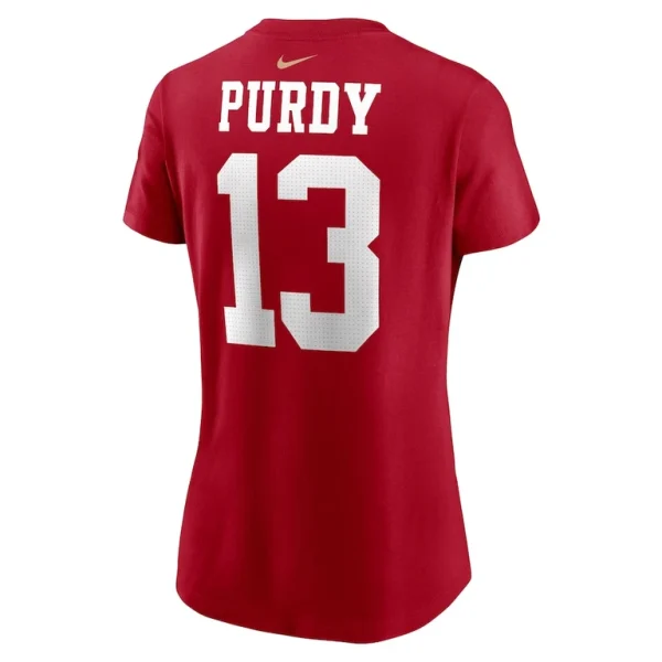 Brock purdy san francisco 49ers nike womens player name number t shirt Scarlet L