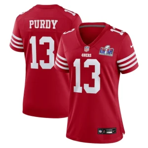 Brock purdy san francisco 49ers nike womens super bowl lviii game jersey Scarlet
