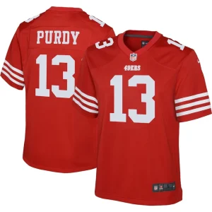 Brock purdy san francisco 49ers nike youth game jersey Scarlet