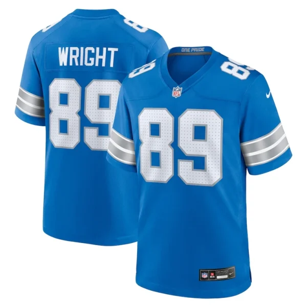 Brock wright detroit lions nike team game jersey Blue