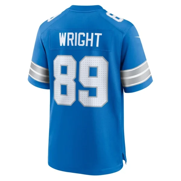 Brock wright detroit lions nike team game jersey Blue L
