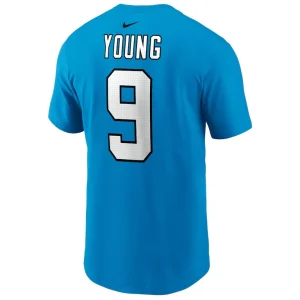 Bryce young carolina panthers nike player name number t shirt Blue L